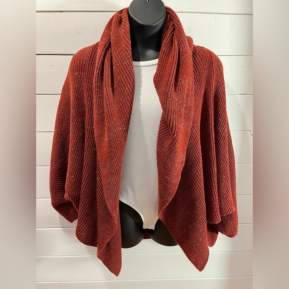 Atelier LUCIE BOURNIVAL orange 🧶 knit vest one size - Picture 1 of 9